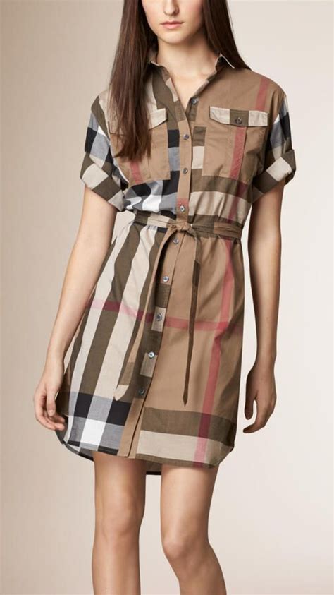 plaid burberry shirt dress|authentic Burberry shirt.